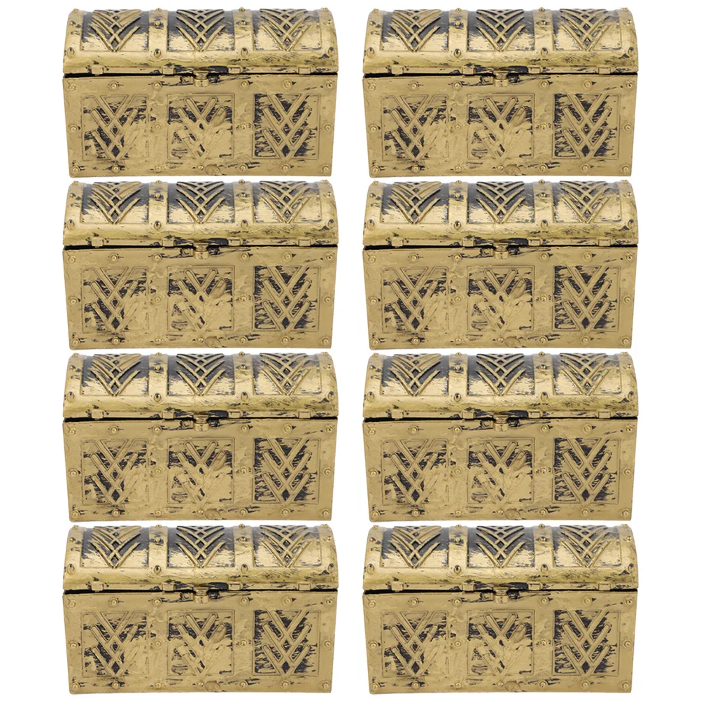 

8Pcs Miniature Pirate Treasure Chests Vintage Jewelry Storage Boxes Birthday Party Supplies Decorative Pirate Chest Mini