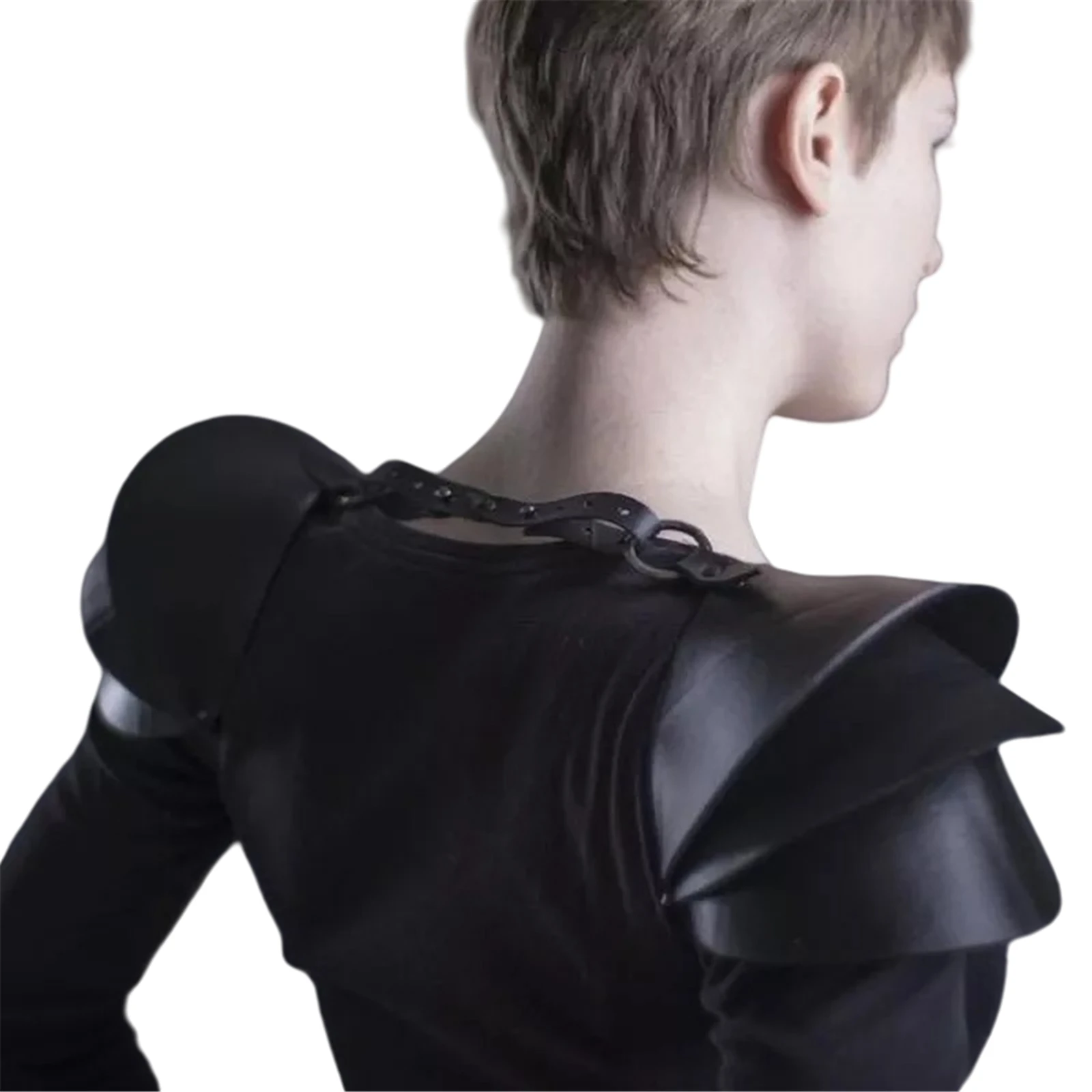 Armatura per spalla medievale Rinascimentale vichingo pirata Protezione per spalla in pelle PU Steampunk Halloween Knight LARP Cosplay