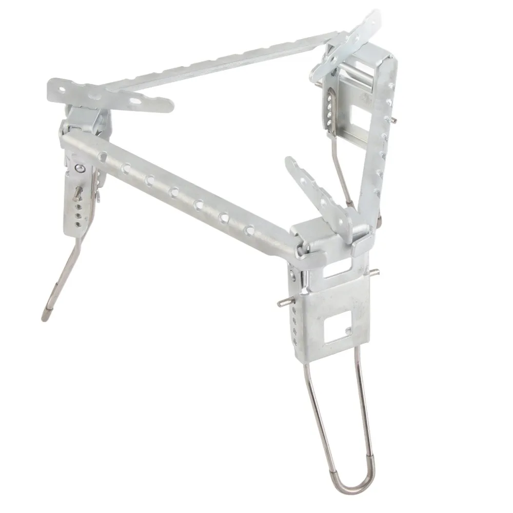 Soporte plegable de acero inoxidable para estufa de gas, plateado - imagen 4