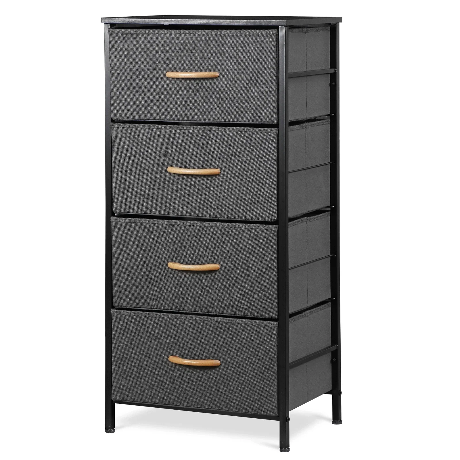 Dresser with 4 Drawers Tall Chest of Drawers Storage Tower Unit for Bedroom