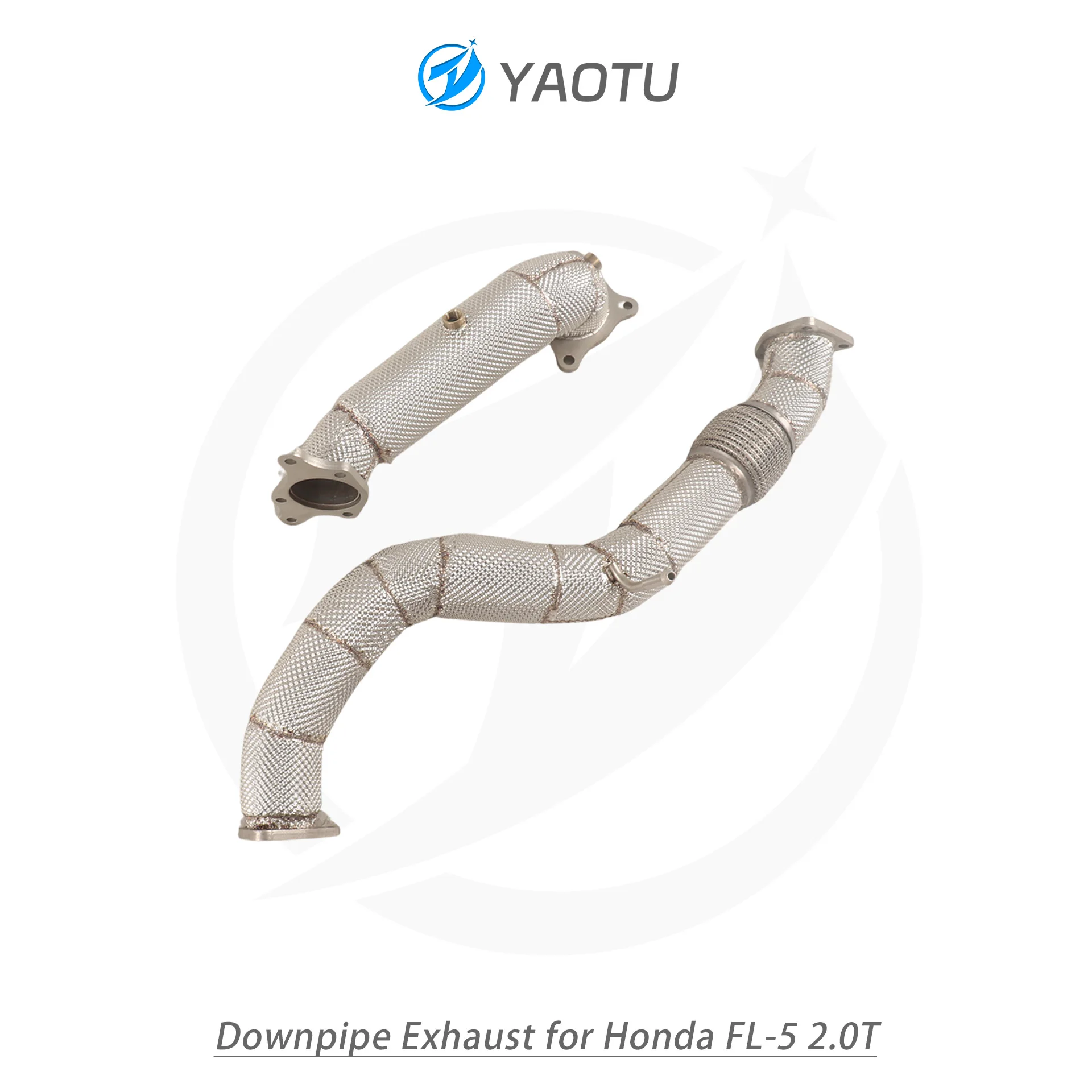 YT SS304 Straight-Through Header & Front Section (Heat Insulated) for Honda FL-5 2.0T