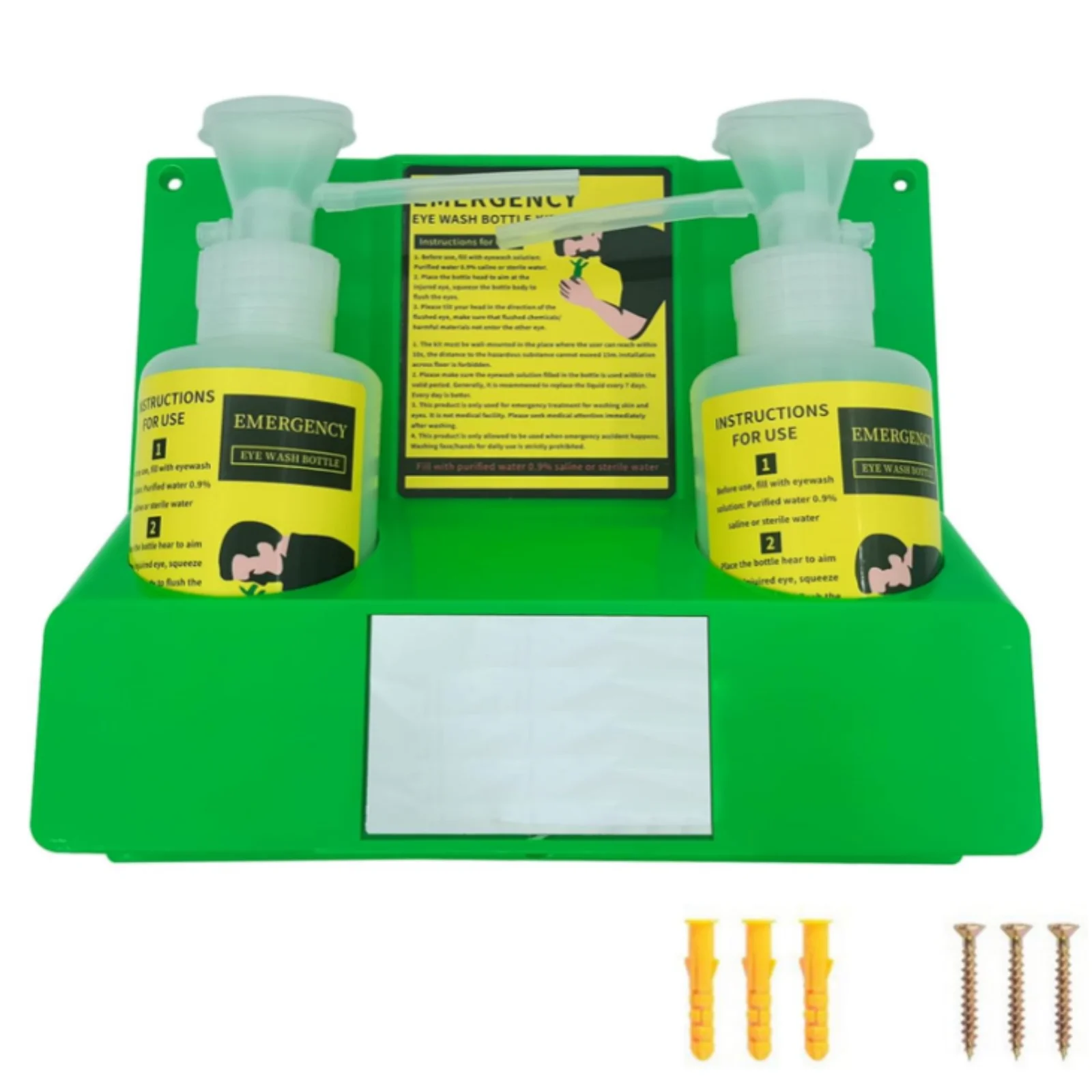 ISURE MARINE Eye Wash Station Portable Emergency Eye Wash Kit,  With Mirror & Emergency Sign, Safety  Eye Washing Equipment