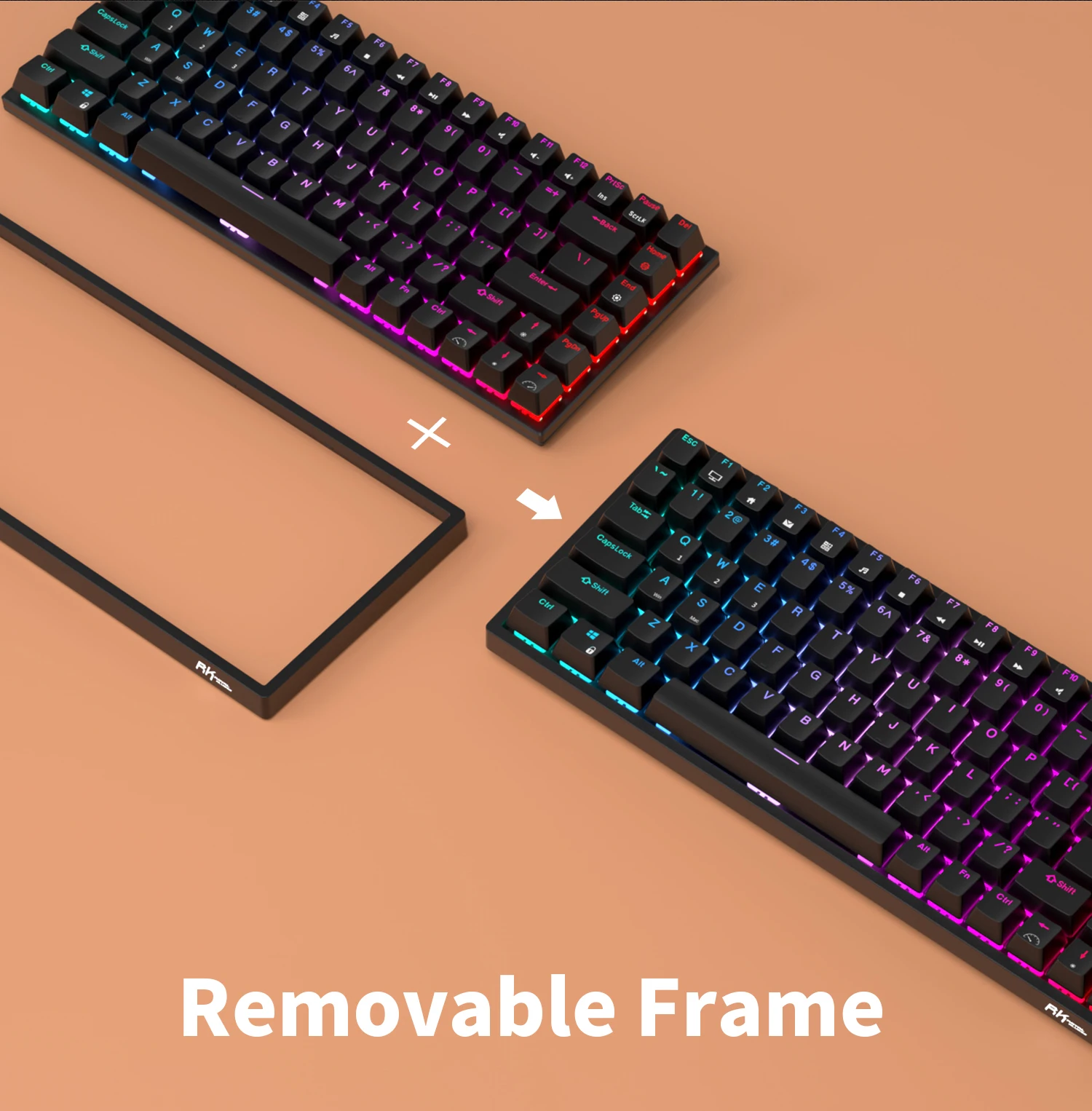 RK ROYAL KLUDGE RK84 switch wireless 75% rosso RGB tastiera meccanica