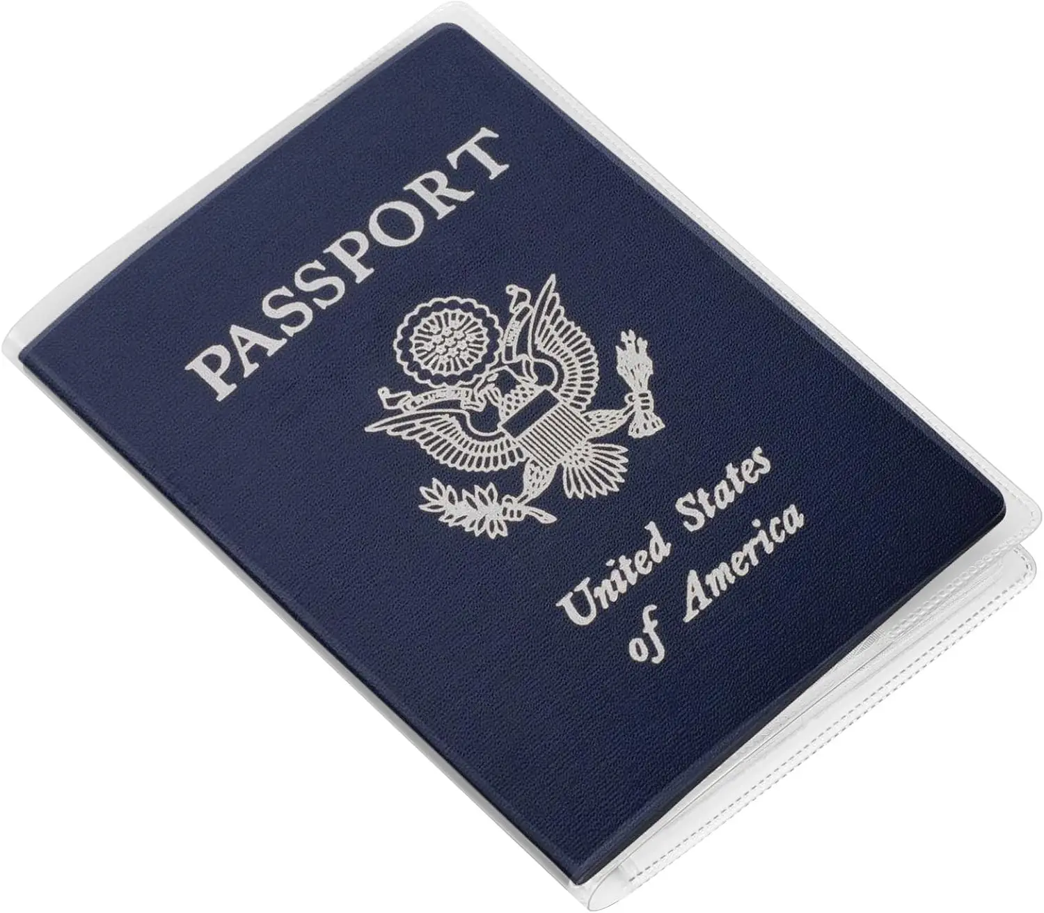 

5-Pack Clear Plastic Passport Cover Protector with ID Card Holder, Durable Vinyl Case for Travel Documents