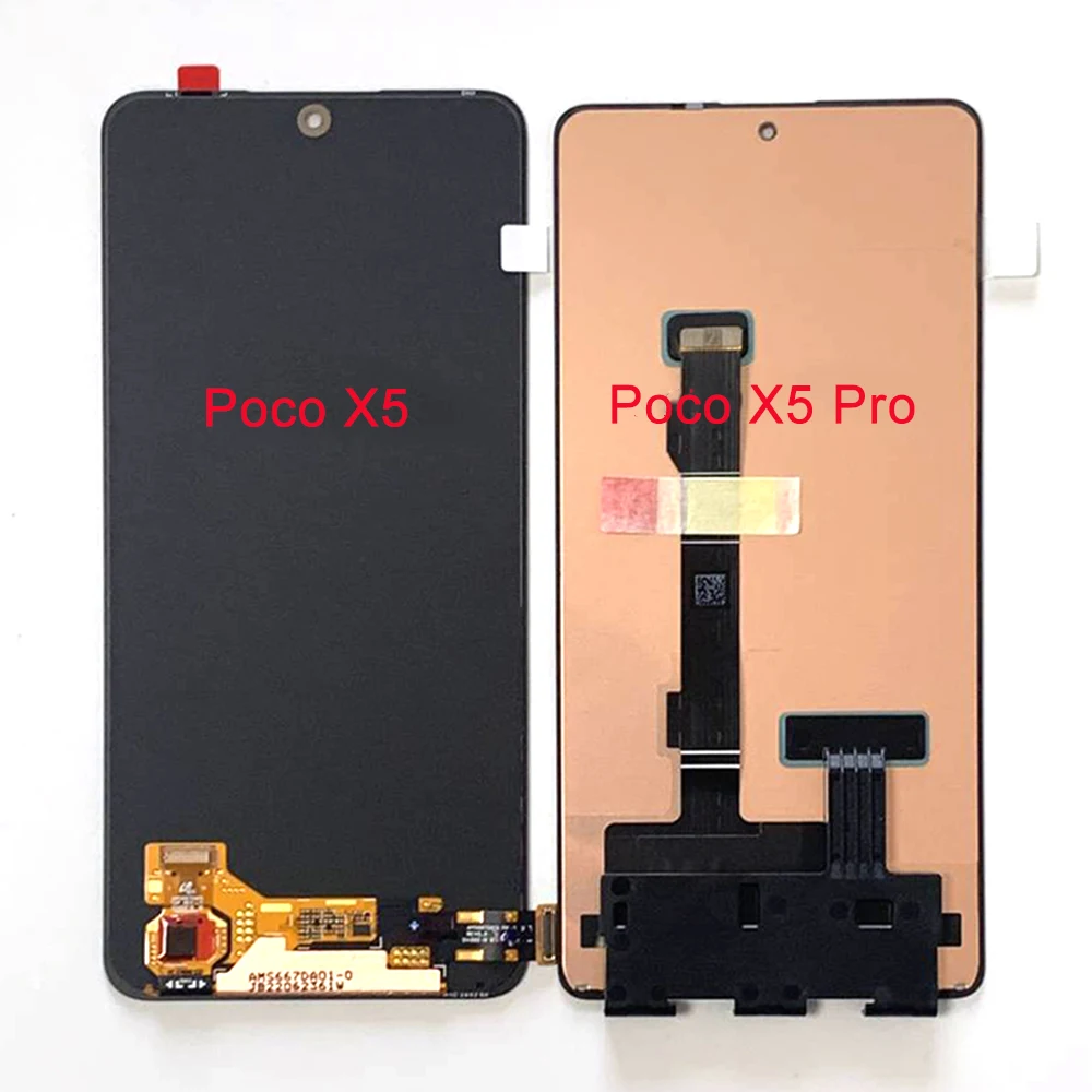 Original Amoled For Xiaomi Poco X5 22111317PG LCD Display Screen Frame Touch Panel Digitizer For Poco X5 Pro 22101320G