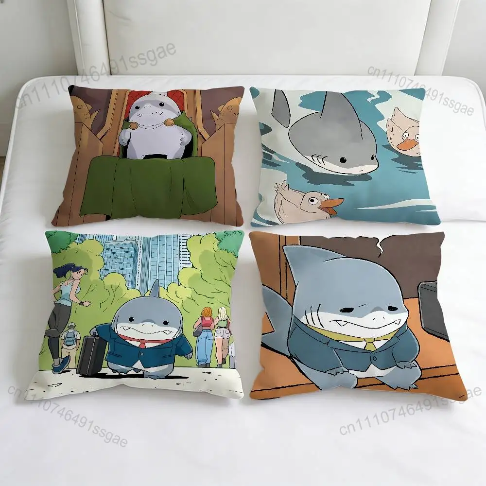 

Cute J-Jeff The Land S-Shark Square Pillow Cover Decorative Throw Pillow Case for Sofa Couch Bed Home Car Living Room Decoration