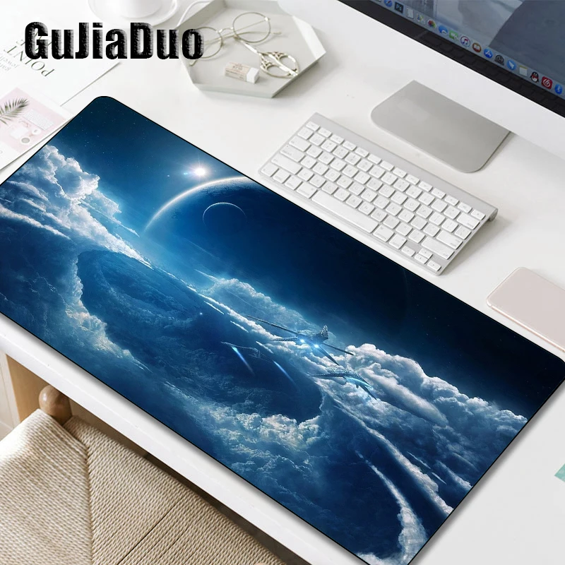 

GuJiaDuo Space Art Mouse Pad Notebook Keyboard Natural Rubber Non-slip Waterproof Table Desk Mat Gamer Cabinet Planet Mousepad