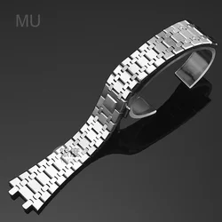 For Audemars Piguet Royal Oak  15400 15710 High Quality Stainless Steel with Concave-Convex Interface 26mm Silvery Watch Strap