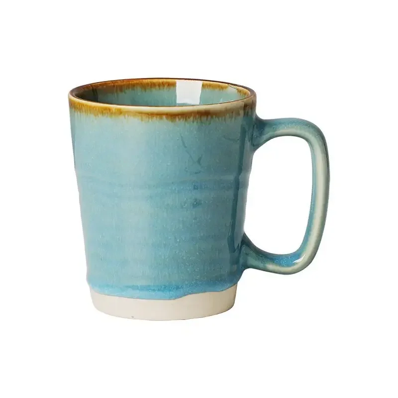 Mug kiln transformation coffee cup, home retro drinking ceramic cup, breakfast milk cup