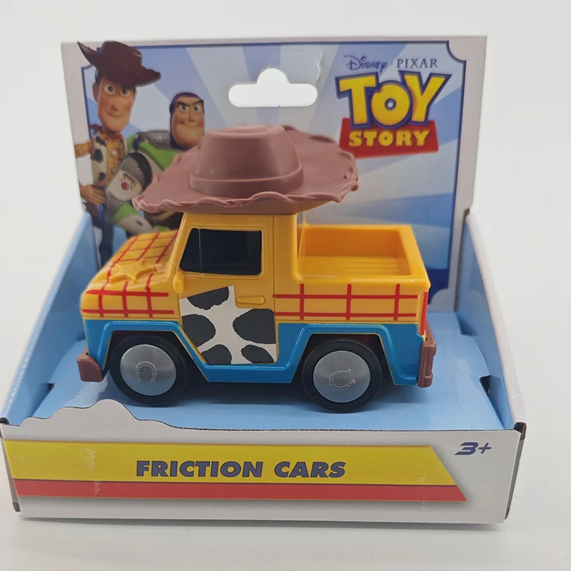 Disney Toy Story Woody Buzz Lightyear Jessie Rex Alien Figures Cartoon Model Inertial Pull-back Free Wheel Car Collection Gift