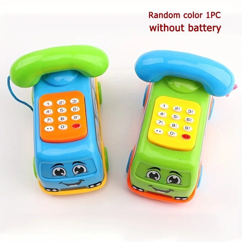 1 Pcs Baby Toys Musical Cartoon Bus Phone, Educational Development Children's Early Learning Toys, Perfect Holiday Gift