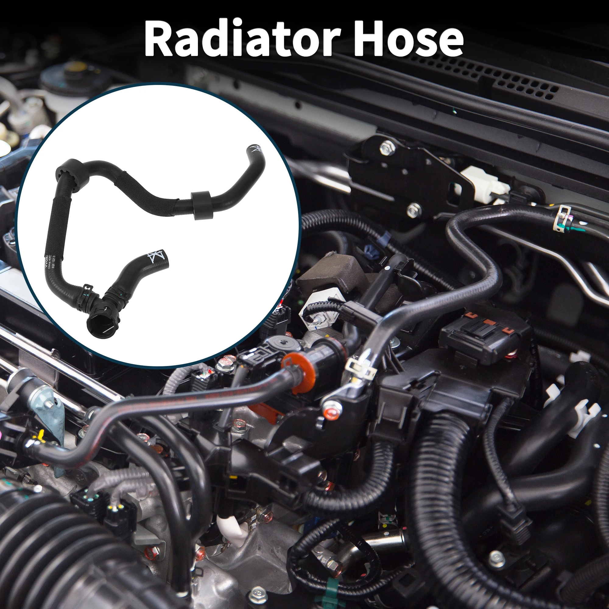 

UXCELL Шланг радиатора Трубка охлаждающей жидкости для Volkswagen Golf Alltrack 1.8L 2017-2019 Резина