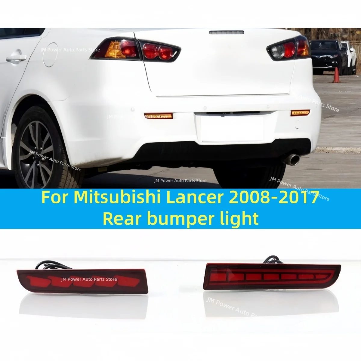 Para Mitsubishi Lancer 2008-2017, Luz Trasera de Parachoques, Modificación de Luces de Freno, Luz Direccional, Luz de Conducción, Luz de Advertencia, Autopartes