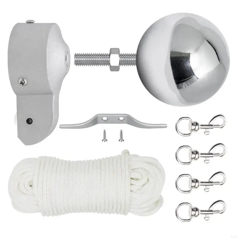 Permanent Aluminum Staff Truck Set With Polyamide Wheel Structure And Untarnished Sphere Top Cover For 2 Foot To 2.6 Foot