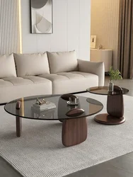 Glass Round Table, Multi-colour Size Set, Tea Table Coffee Table, High Temperature Resistance, Easy To Clean, Office Cafe Home