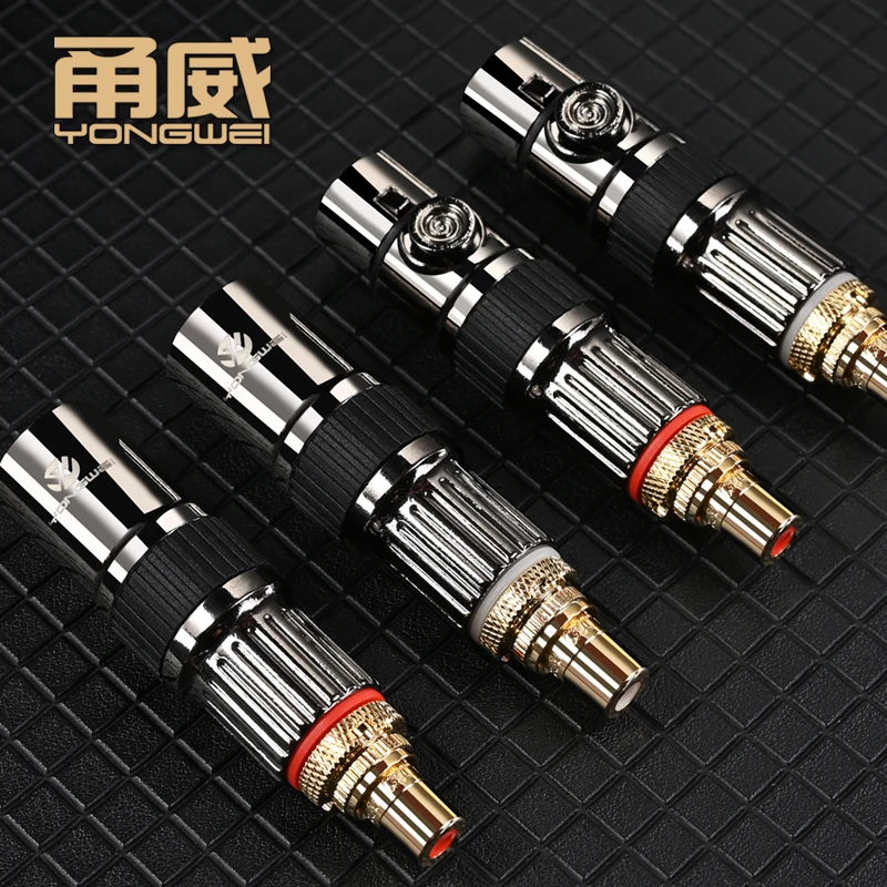 YONGWEI 3Pin XLR male to RCA Female Audio Adapter Male to RCA Connect the power amplifier extension docking plug to the mixer