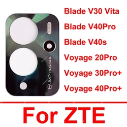 Back Glass Lens For ZTE Blade V40Pro V40s Voyage 20 Pro 30 Pro 40 Pro Plus Rear Main Big Glass Camera Lens with Sticker