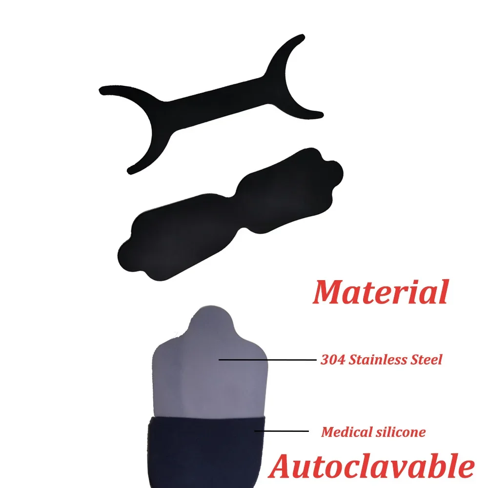 Dental Stainless steel Autoclavable Adjustable angle Orthodontic Black Background Photo Image Contrast Board Oral Cheek