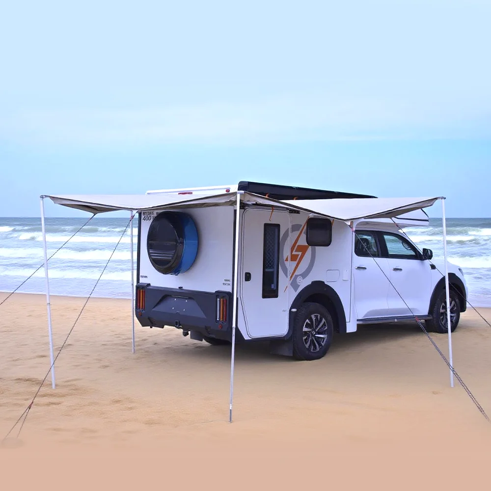 

Outdoor Camping 2500*2300mm 270 Degree Car Side Fan-shaped Awning for Events Outdoor Truck Off-road SUV,Custom Size