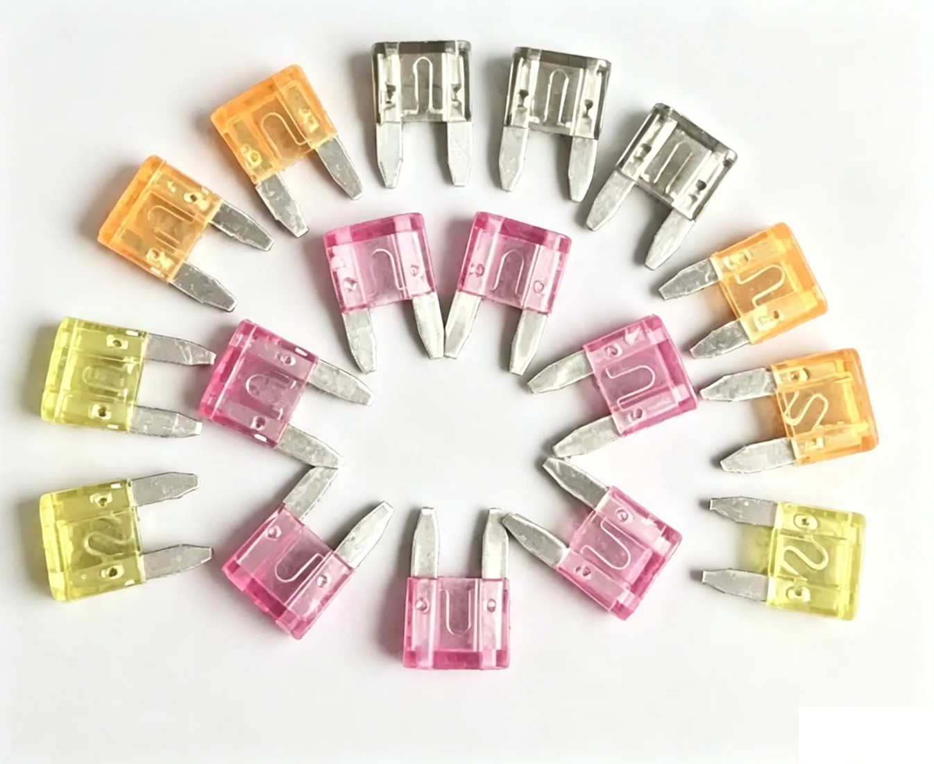 10PCS Small Size Blade Type Fuse 3A 5A 7.5A 10A 15A 20A 25A 30A 35A 40A