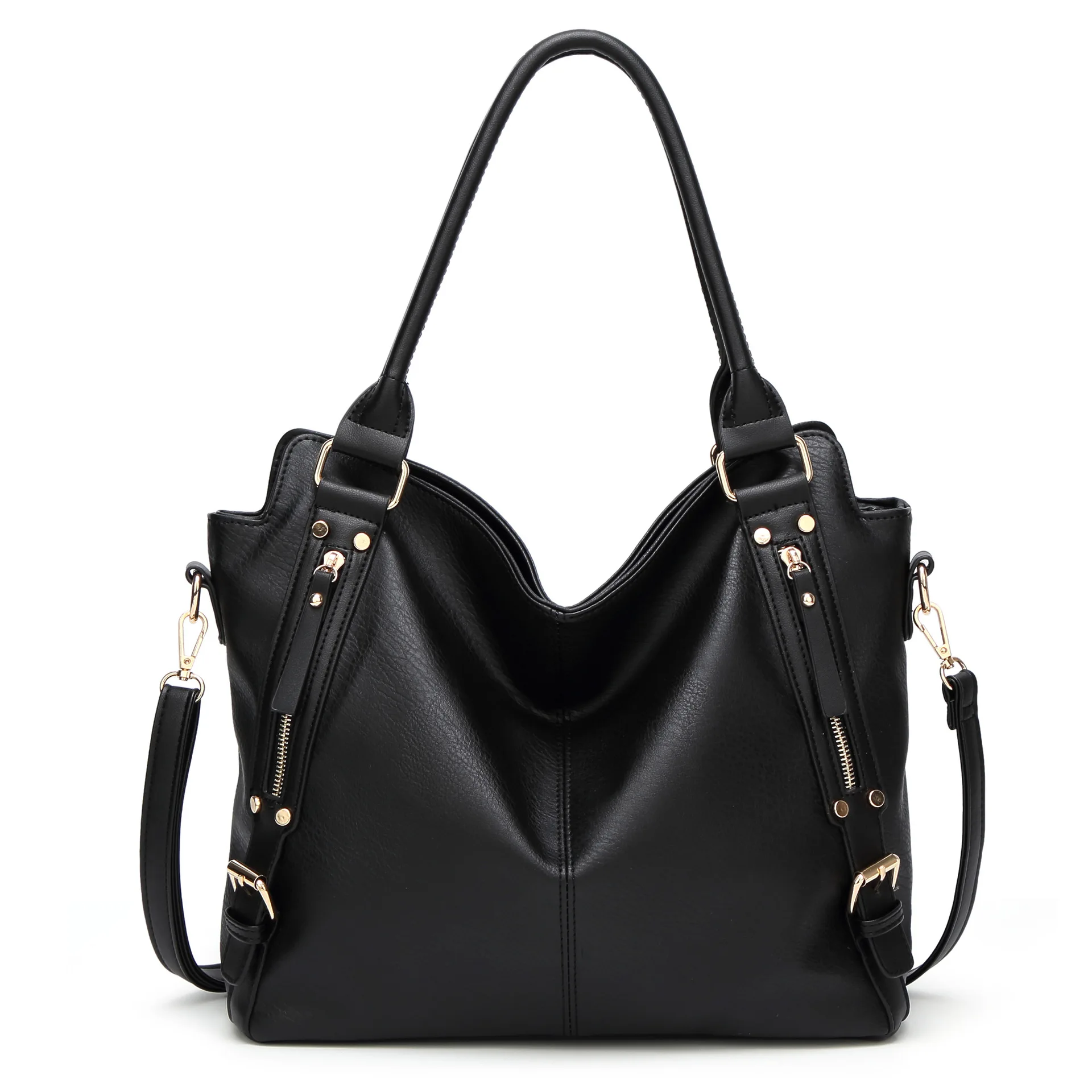

Ladies' fashion tote bag; practical large capacity handbag with multiple compartments inside, suitable for daily use.