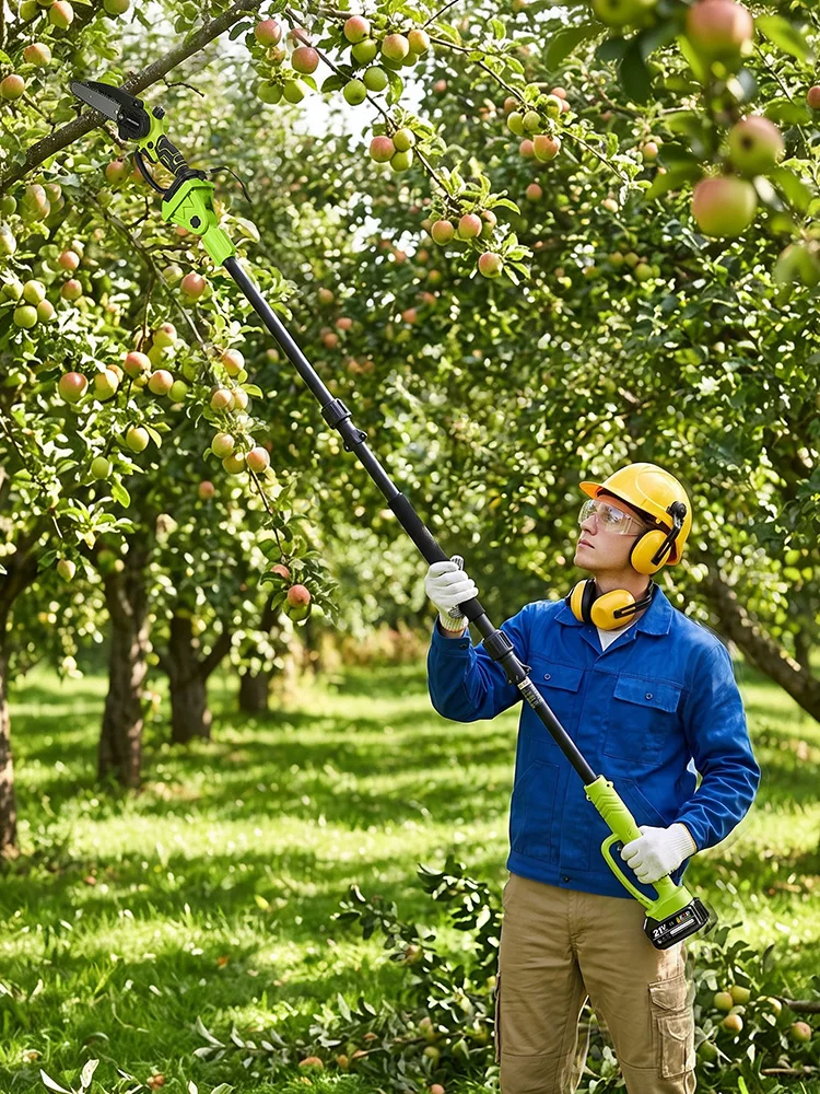 ONEGREEN Kabelloses Gartenwerkzeug: Teleskop-Kettensäge, Hochastschere, Heckenschere, Elektrischer Bodenfräser für Makita 18V Akku