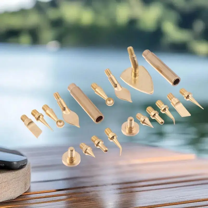 7/9/10Pcs Heat Insert Nut Iron Tip M2 M3 M4 M5 M6 M8 Brass Thread Embedded Kit Tool For Plastic 3D Printer Soldering Iron
