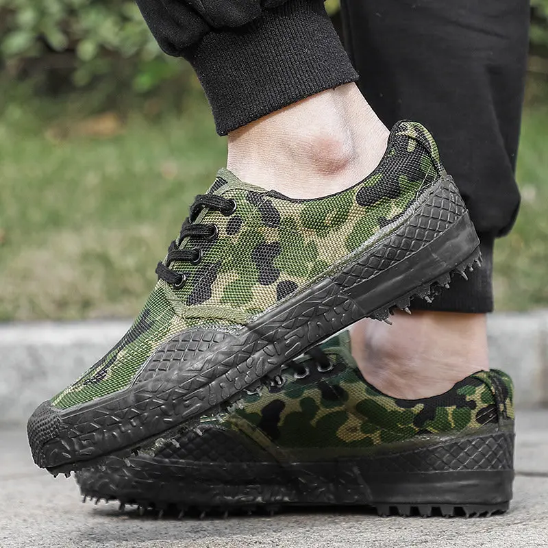 Camouflage Liberation Shoes Men Non-slip Wear-Resistant Working Shoes Man Women Large Size 35-44 Low-top Military Training Shoes