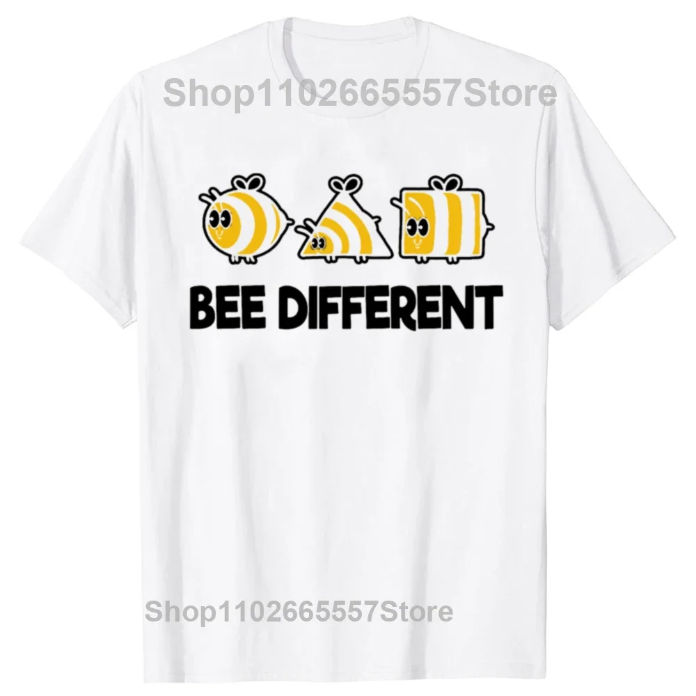 Bee Different Weird Unique Funny Beekeeper T-Shirt Mens T Shirts Streetwear Casual Daily Four Seasons T Shirt