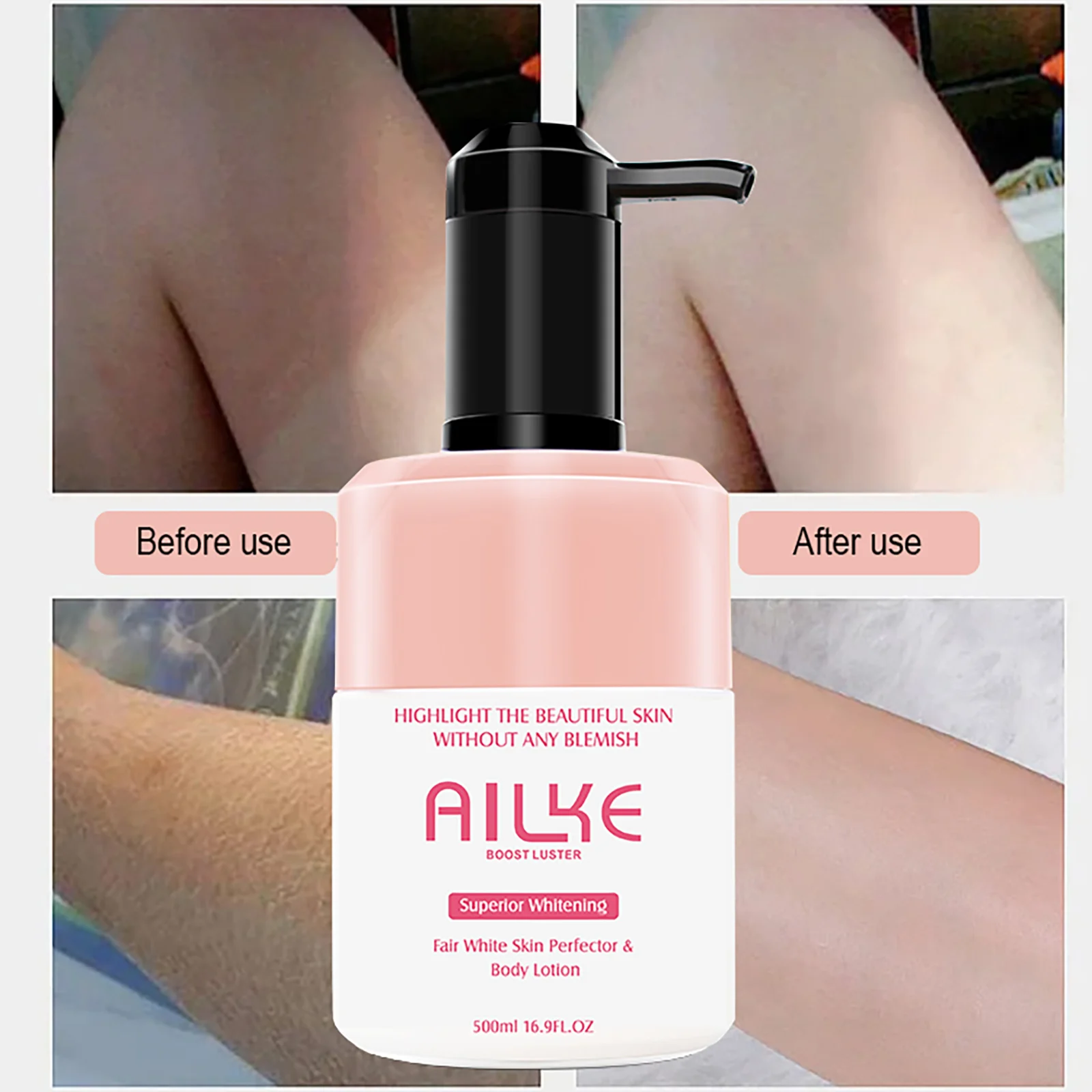 AILKE Superior Whitening Fair White Skin Perfector & Body Lotion, Soothing, Hydration, Reduce Blemish, Improve Rough Skin Cream