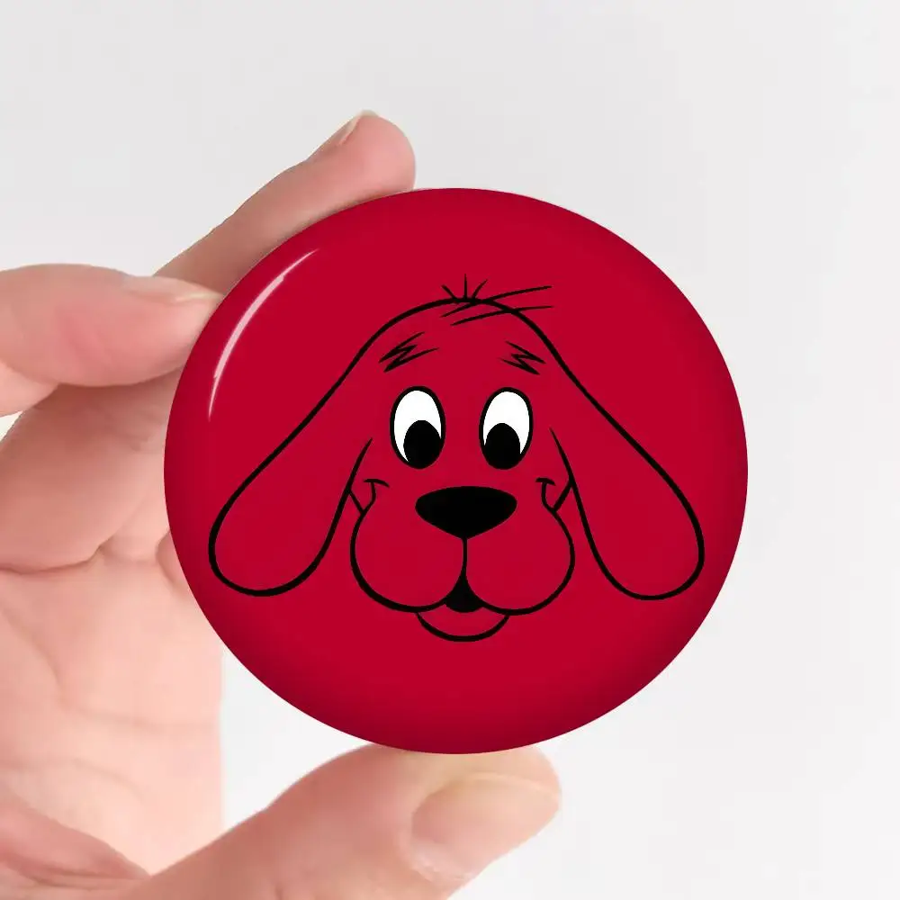 Cartoon Clifford the Big Red Dog 32/44/58MM Customizable Button Pins Cute Funny Creative Badge Jewelry Decor Gifts for Friends view 5