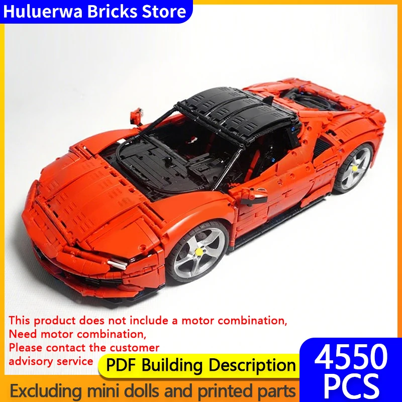 

Speed Racing Car Model MOC Building Bricks SF90 Stradale Hypercar Modular Technology Gifts Holiday Assemble Children Toys Suit