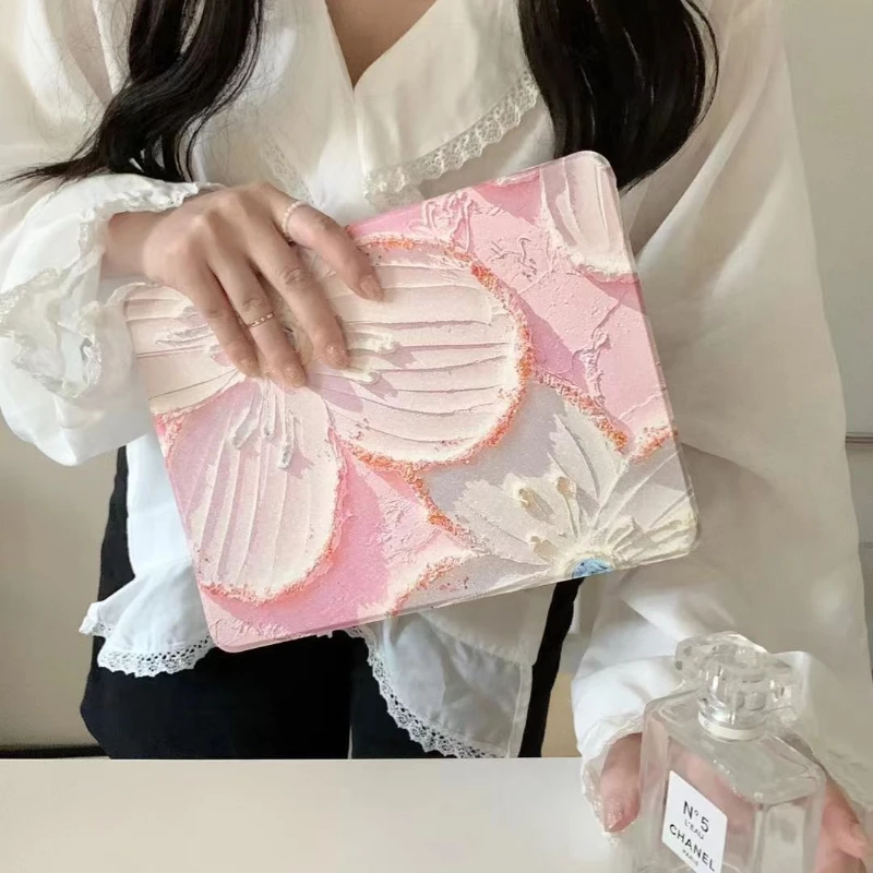 

Oil Painting Floral 720° Rotation Cover for Ipad Pro 12.9 Inch Case 10.2 7th 8th 9th Gen 9.7 5/6th Air 11 13 Inch 10.9 10th Gen
