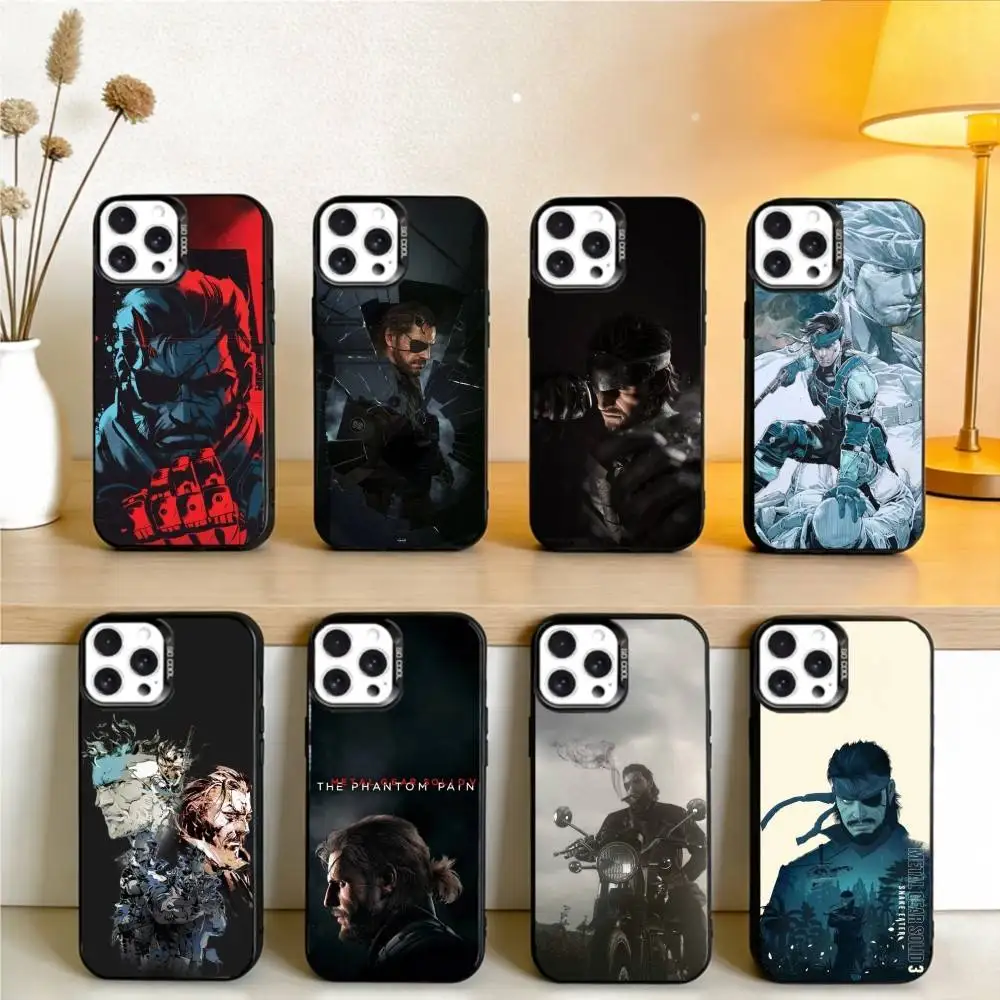 

Game M-Metal G-Gear S-Solid Phone Case For IPhone 16 17 15 14 12 13 Pro Max Black Color Shockproof Cover
