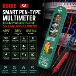 Voltage Tester Pen Type Multimeter Digital Professional 6000 Non-Contact Detection Leakage AC/DC Voltage Ohm Meter Tool BSIDE S8