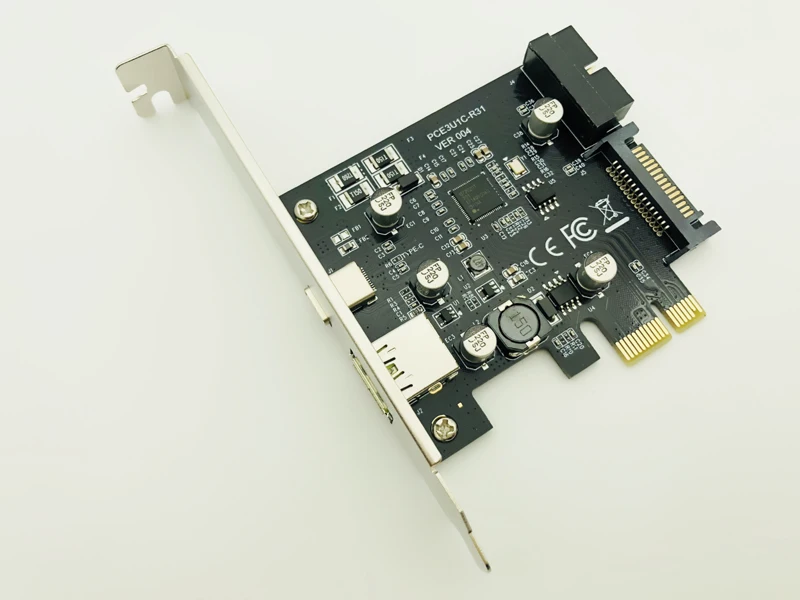 PCI-Express PCI-e To USB 3.1 Type-C Riser Post Card PCIe to USB-C 2.4A Fast Charger+19PIN Front USB Miner Expansion Adapter Card