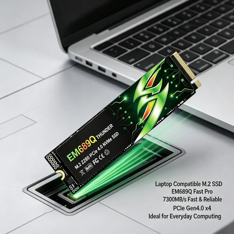 NEW EM689Q SSD NVMe M.2 Fast Pro 1TB 2TB 4TB 7300MB/s M.2 2280 PCIe Gen4.0x4 Built-in Solid State Drive Disk for Laptop Desktop.