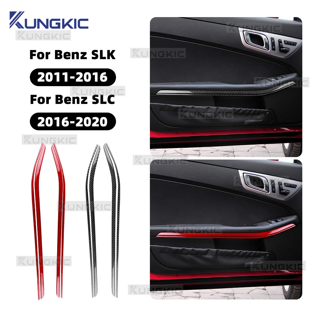 

For Mercedes Benz SLK R172 2011 2012 2013 2014 2015 2016 SLC 2016 2017 2018 2019 2020 Car Door Real Soft Carbon Fiber Sticker