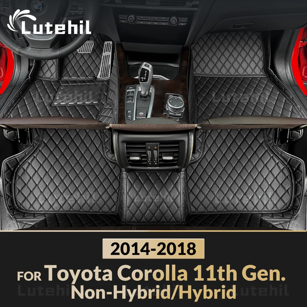 

Автомобильные коврики для Toyota Corolla 11th Gen E170 без гибрида/гибрида 2014 2015 2016 2017 2018, ковер на заказ, аксессуары для интерьера