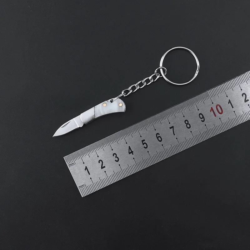 Unpacking Express Knife Zipper Key Chain Sharp Self-defense Knife Gift Stainless Steel Unpacking Mini Folding Knife Pendant Gift