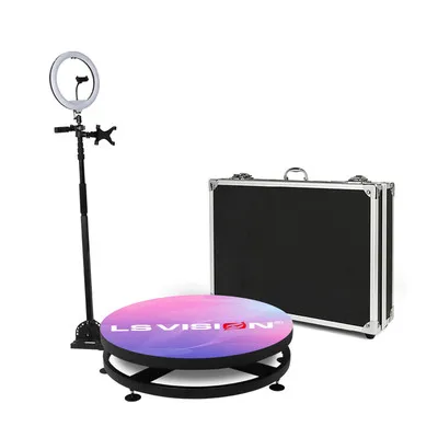 

Most Popular Hexue 360 Photo Booth Slow Spinning 31.5 Inches Photo Booth Slow Motion Social Photobooth Machine 360