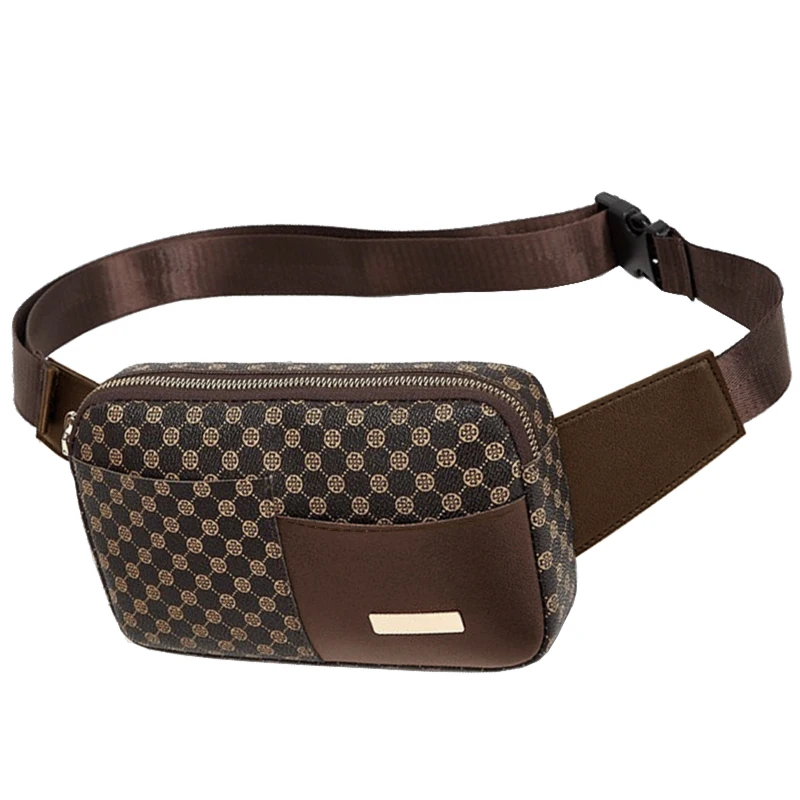 男女兼用のデザインを採用したニュートラルカラーのパッド入りウエストバッグは、旅行やビジネスに適しています。