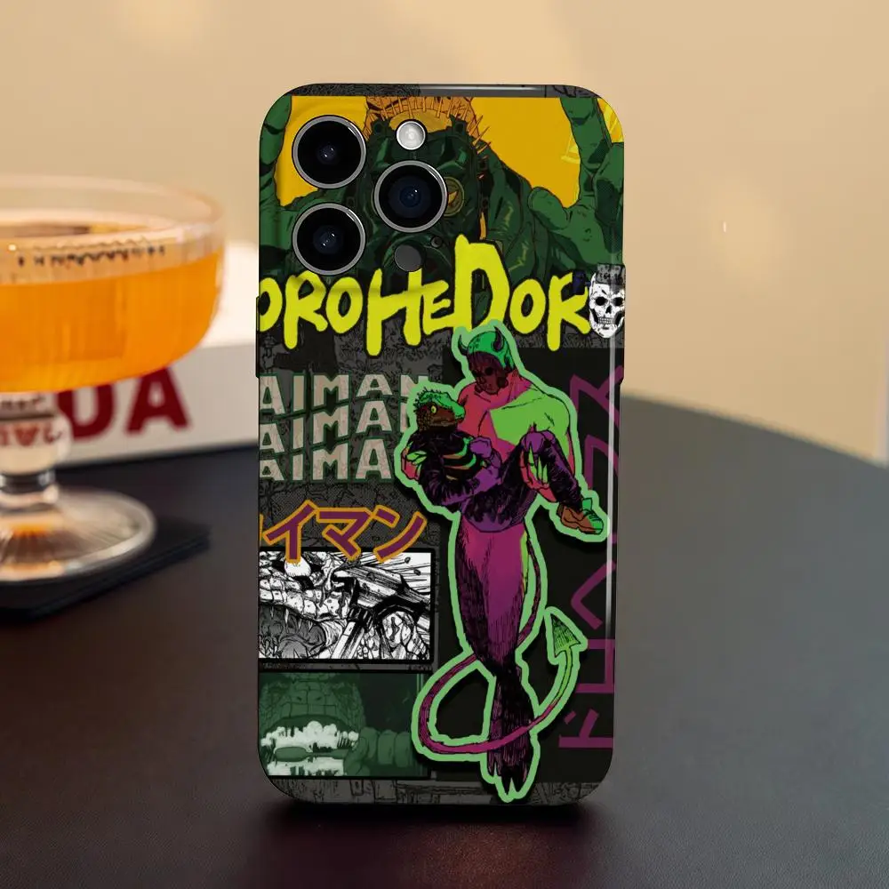 حافظة هاتف Dorohedoro لهاتف آيفون 17 16 15 14 13 12 Pro Max Plus لامعة عالية الدقة بفتحة رفيعة غلاف ناعم