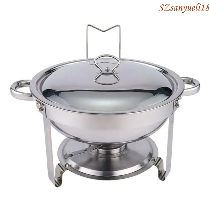 

94pc Elegant Silver Issulation Pan Pan 4.5L емкостью согревает блюда для мероприятия