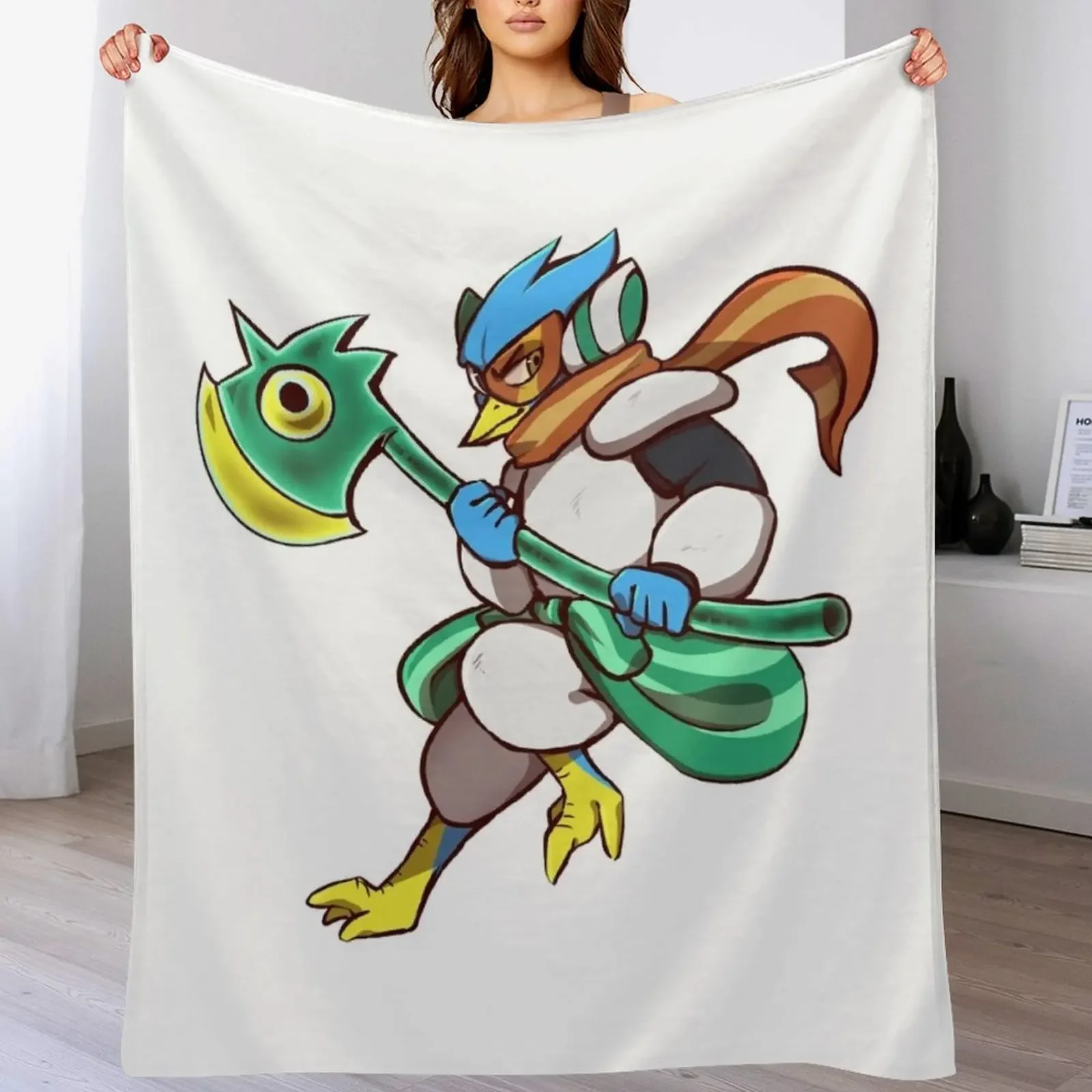 

Deltarune - Berdly Throw Blanket Decorative Sofa Single Flannel Fabric Weighted Blankets