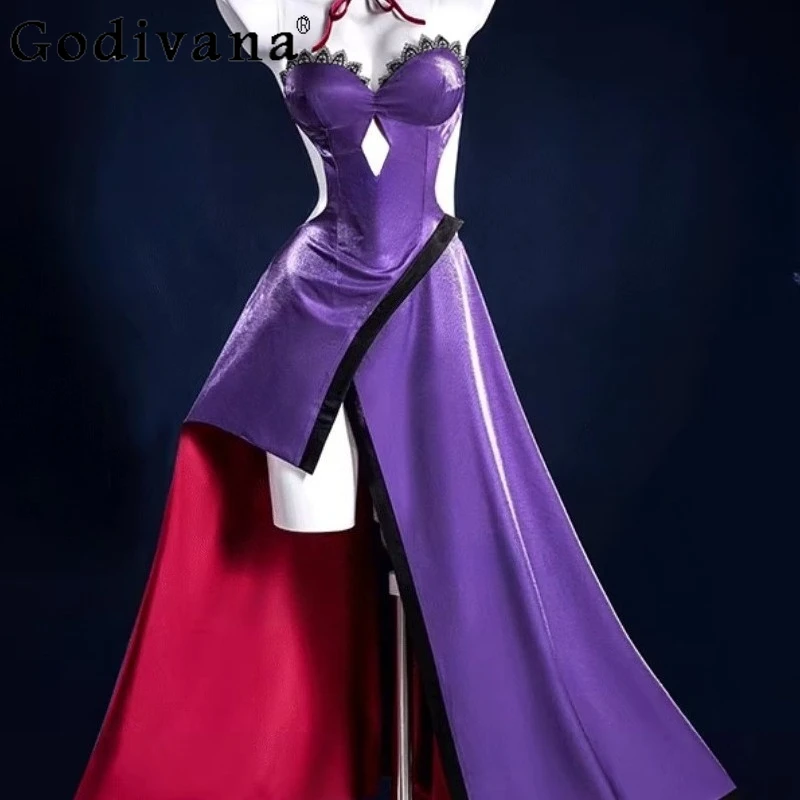 Women's FGO Banquet Dress Manying Sakura Pavilion Party Cos Clothing Dress Women's Fate Cos Cosplay Game Anime Dress