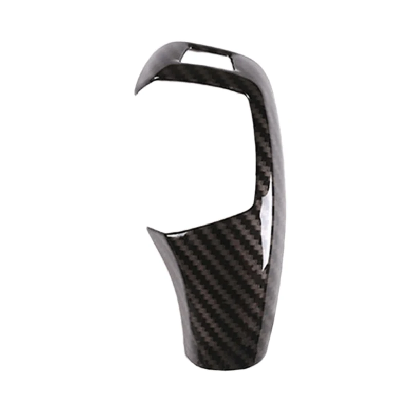 Car Gear Shift Knob Cover for -BMW F20 F30 F31 F34 X5 F15 X6 F16 Carbon Fiber Gear Shift Head Ball Collars Handle Case