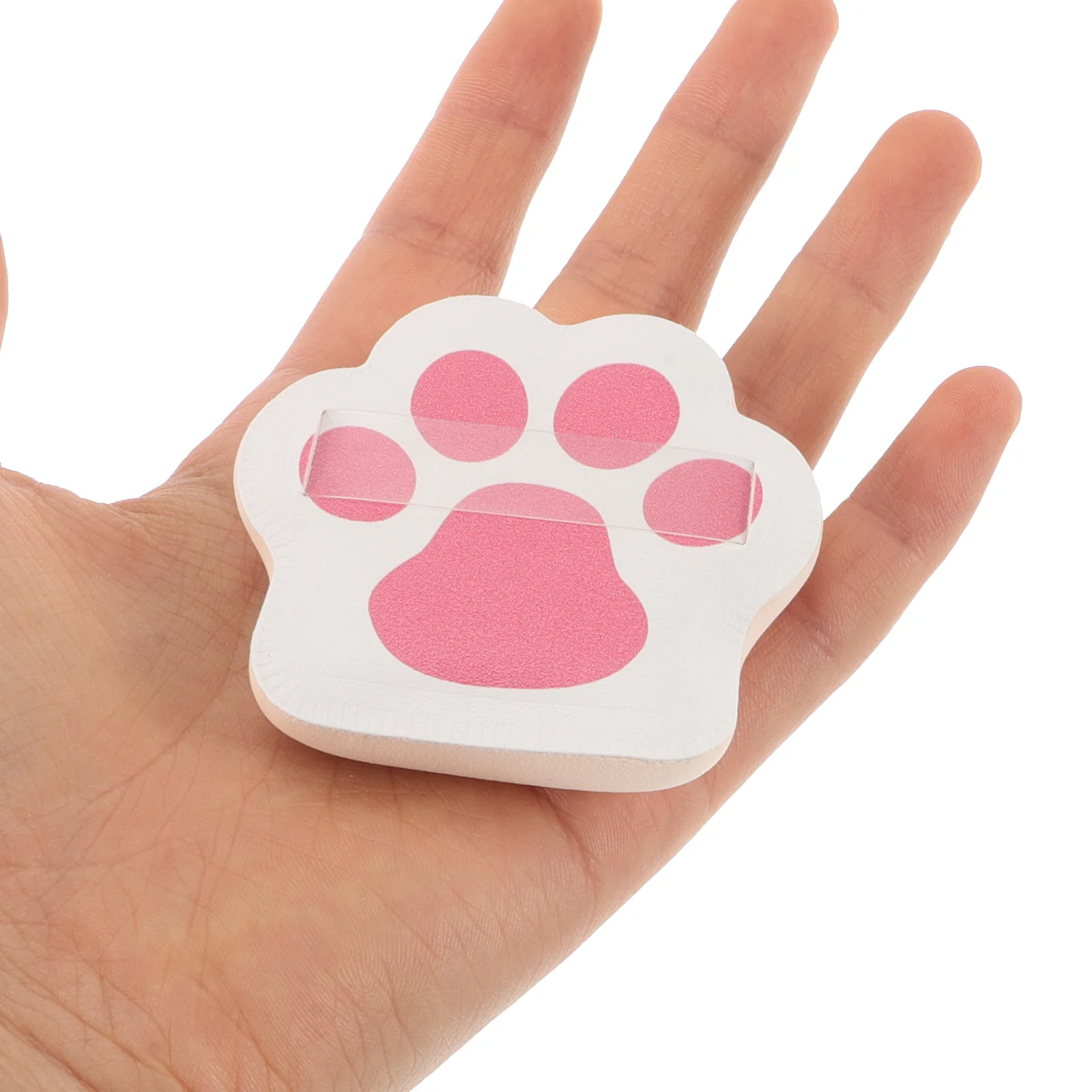 2 pezzi mini soffio di polvere per zampa di gatto spugna per trucco ad alta densità per miscela senza soluzione di continuità uso bagnato o asciutto ideale per cipria sciolta per il viso e il corpo