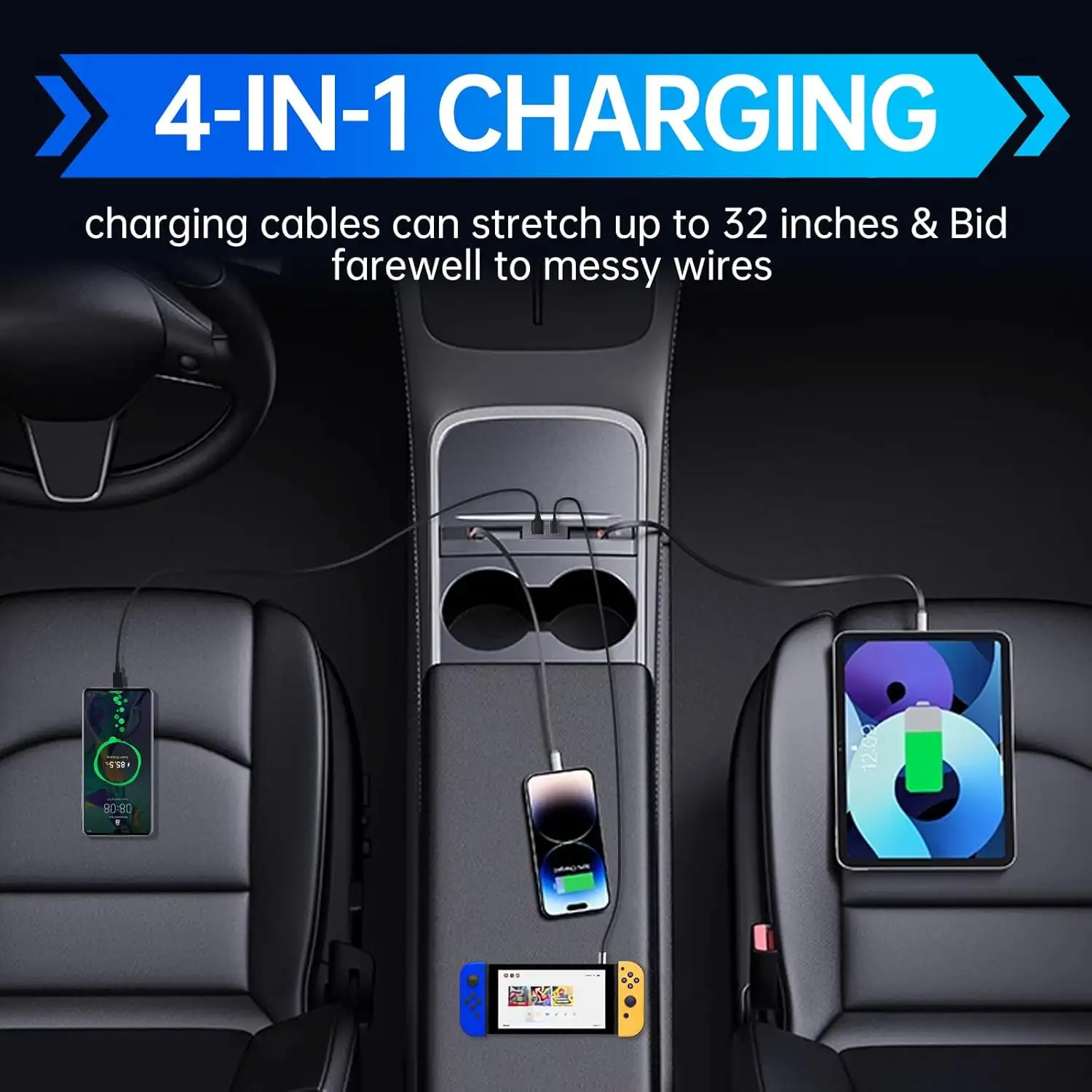 USB hub installed in a Tesla Model 3