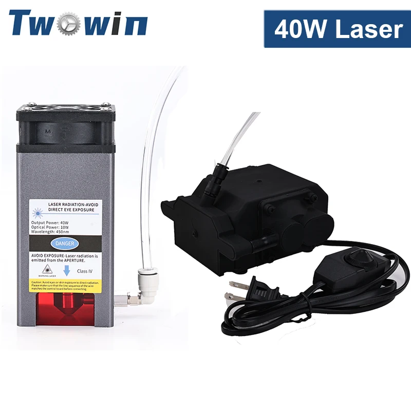 

TWOWIN 40W Laser Head Air Assist Pump 12V 3A Air Compressor Pump Moving Laser Moudle Cutting Head For Engraving Machine